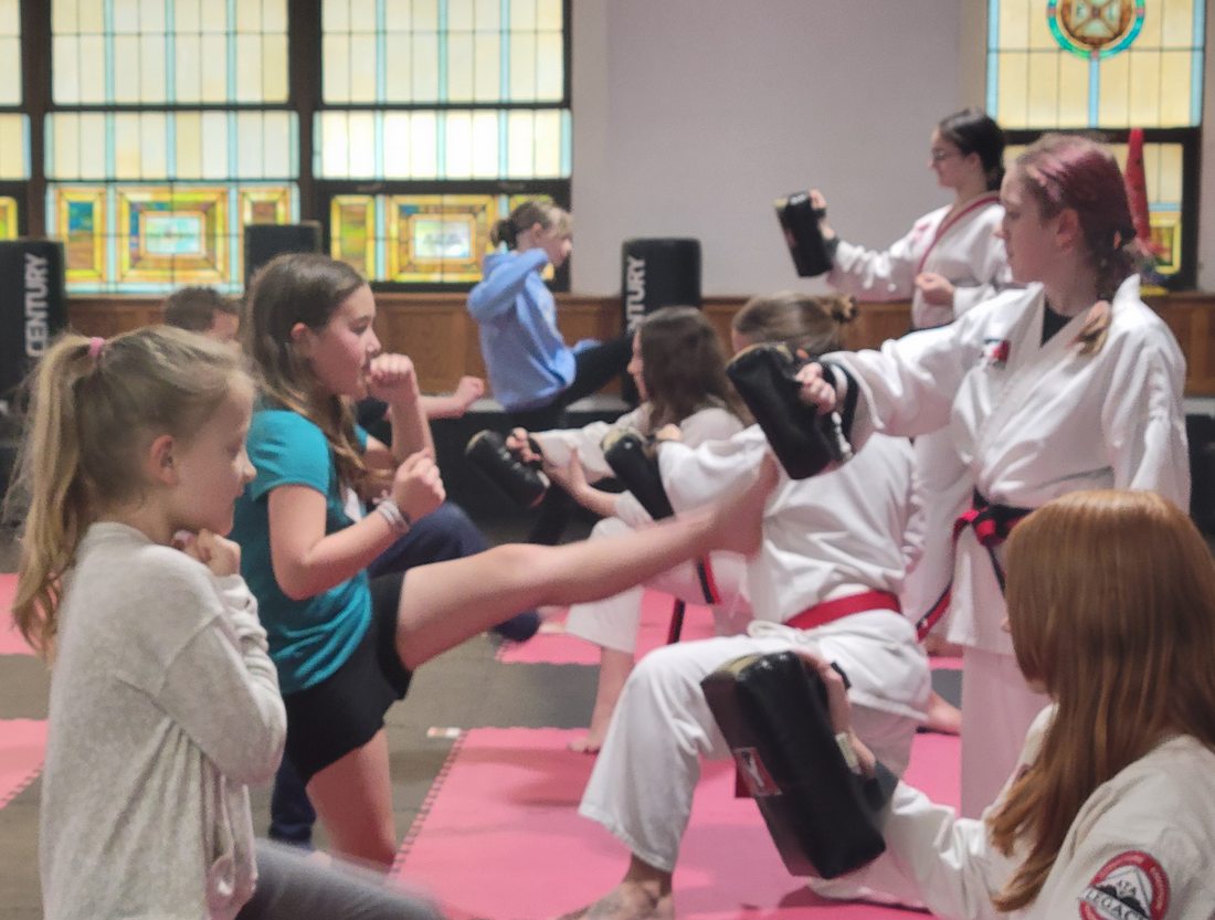 Kids building confidence and skill in class at Integrity Martial Arts — Rock County WI